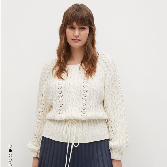 Open-work cable knit sweater - Picture 5 of 9